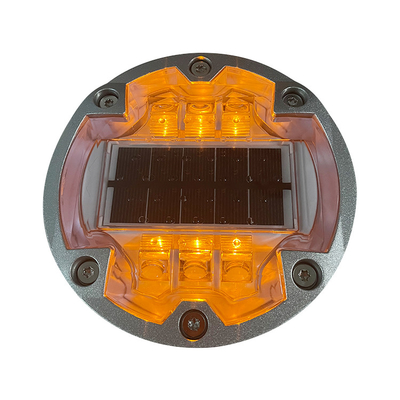 Boîtier en aluminium Marqueurs de route solaires à LED Allée jaune Lumière de goujon de route solaire