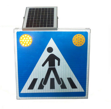 Lumières actionnées solaires bleues de passage pour piétons de 5W 18V pour le trafic