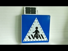 Waterproof Solar 5W Pedestrian Crosswalk Ahead Sign With RoHS